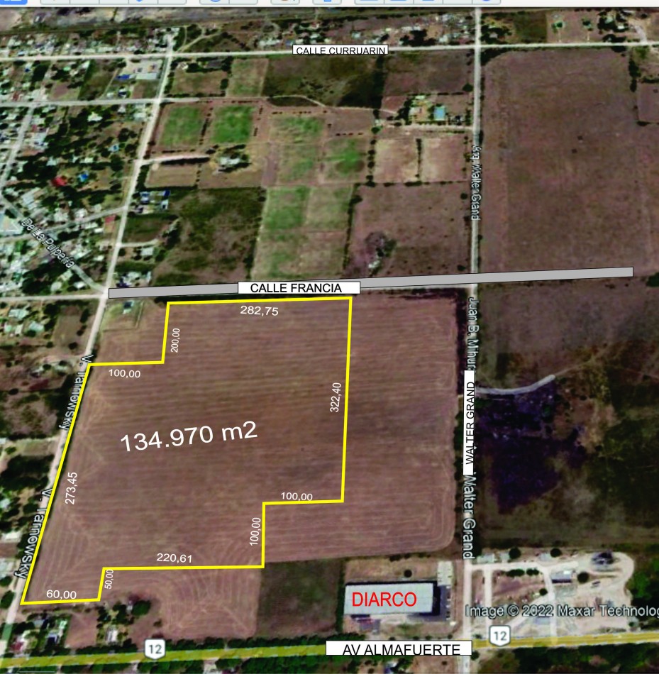 180.000 m2 Ingreso a Parana 